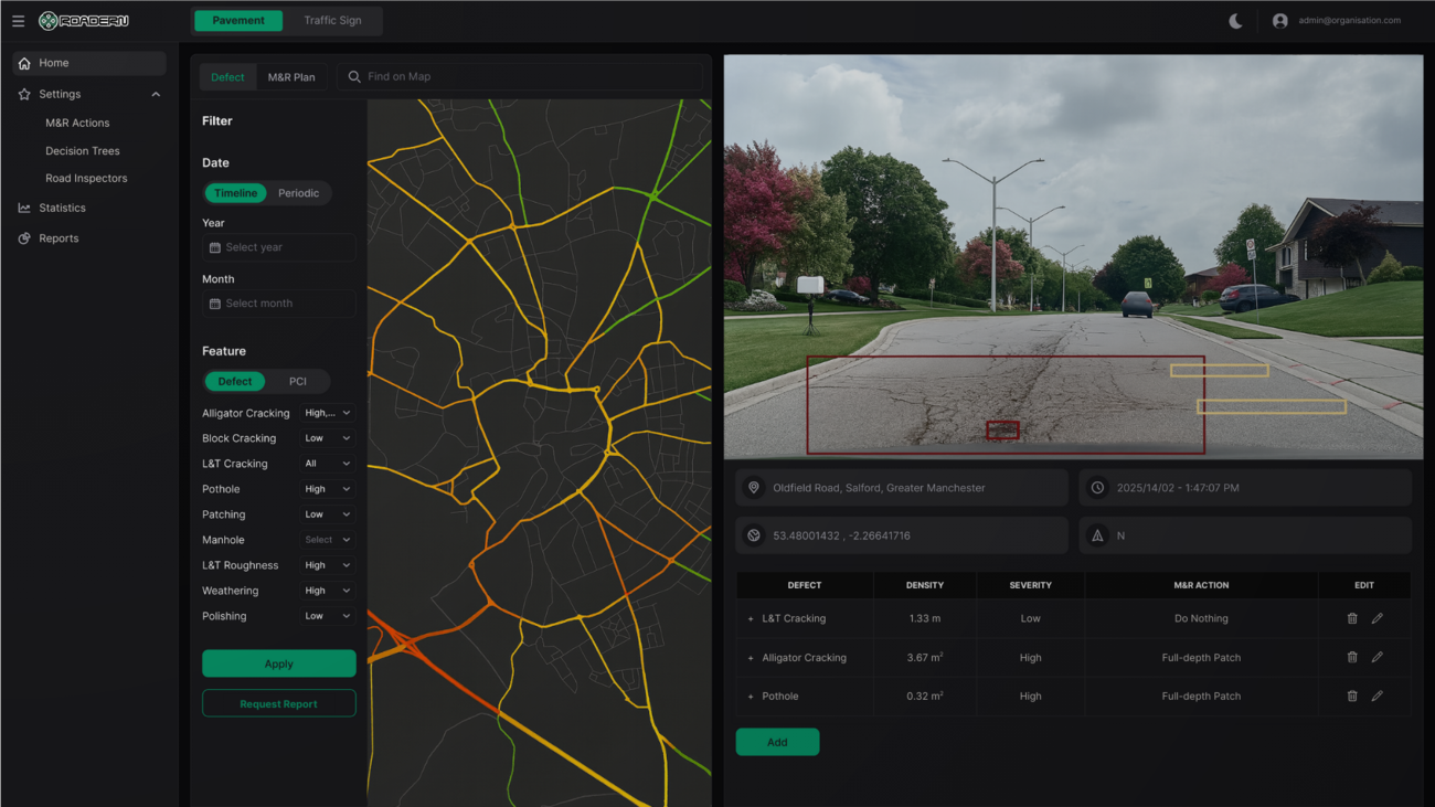 Roadern Platform Dashboard